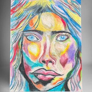 Vibrant Abstract Portrait Art Print